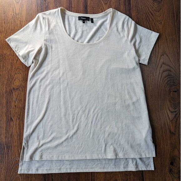 Theory Pinati B Atmos Light T-shirt Tan M - Picture 1 of 6